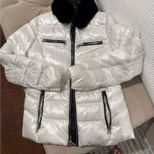Karl Lagerfeld Black and White Puffer Jacket